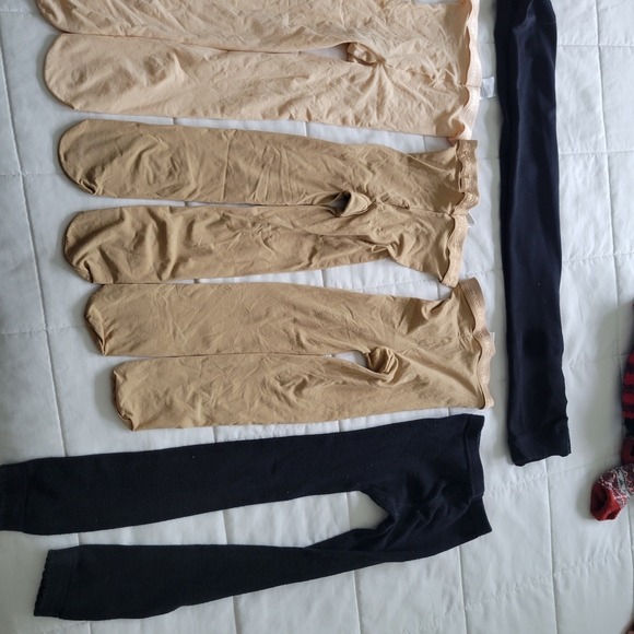 Beige and Black Tights Set - Picture 1 of 1